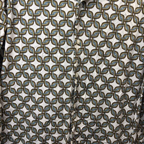 RRD by Roberto Ricci Designs Performance Button Up Men's Size 52 Geometric Chain - Picture 2 of 13